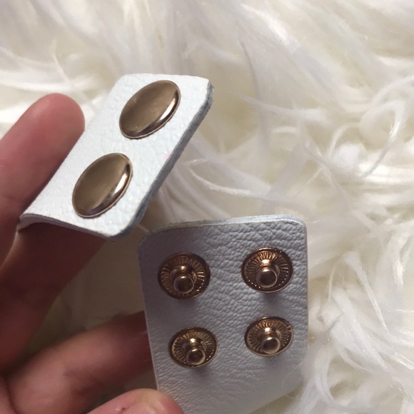 New Trendy Bracelet Spike White & Gold - Picture 7 of 8